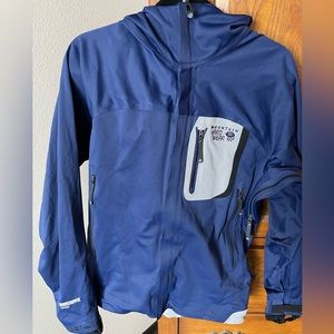 Mountain Hardwear Windstopper softshell ice climbing jacket. Blue, men’s medium.